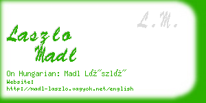 laszlo madl business card